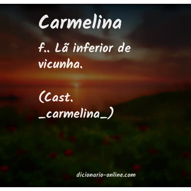 Significado de carmelina