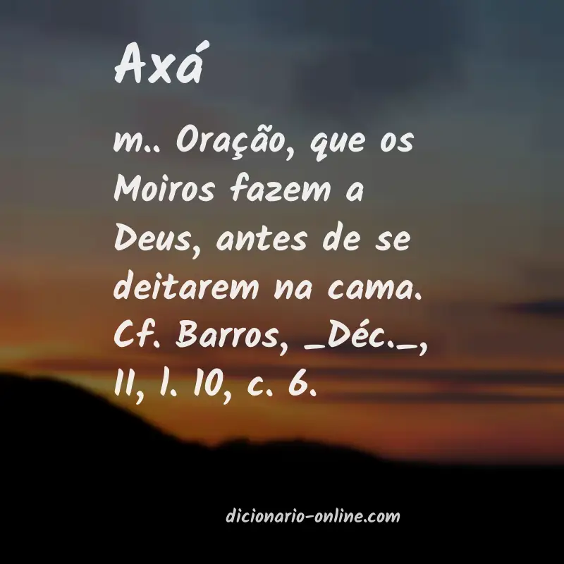 Significado de axá