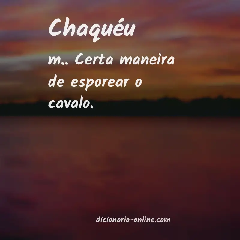 Significado de chaquéu