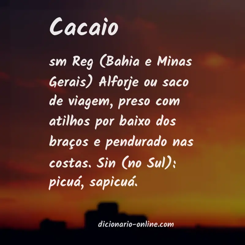 Significado de cacaio