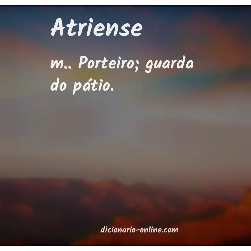 Significado de atriense