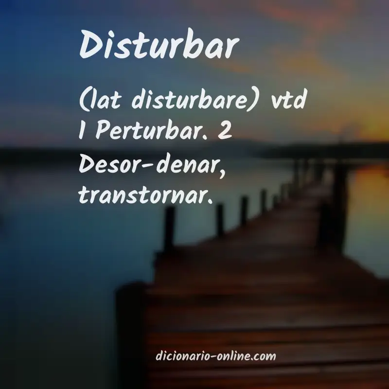 Significado de disturbar