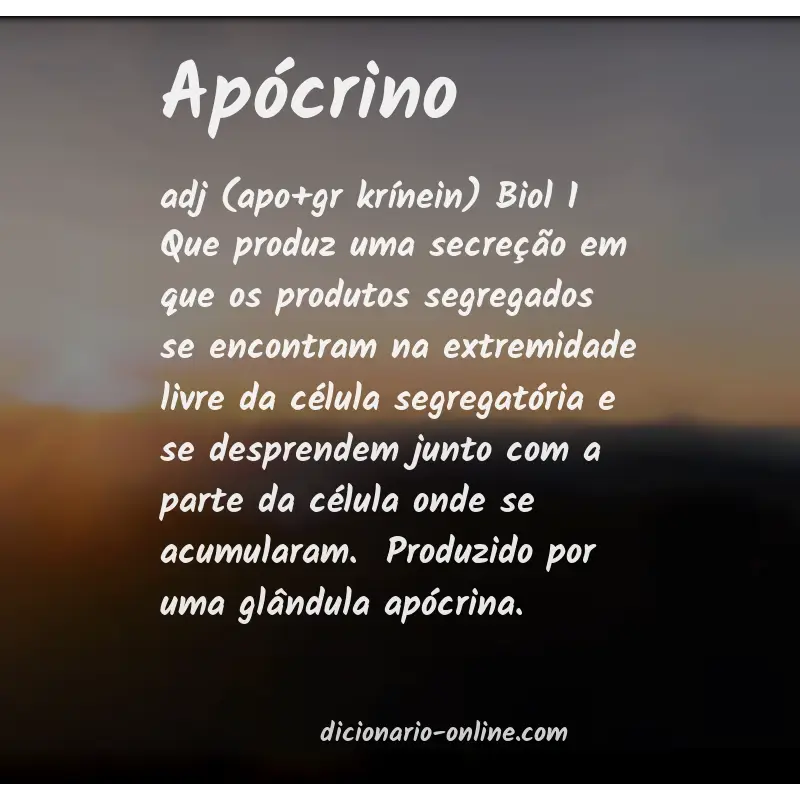 Significado de apócrino