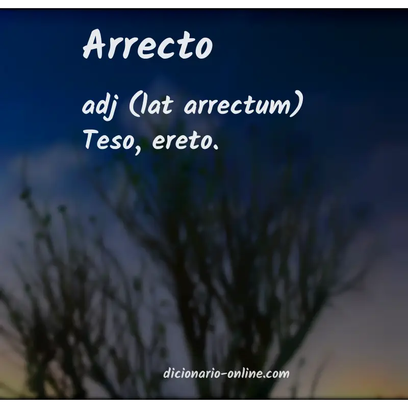 Significado de arrecto