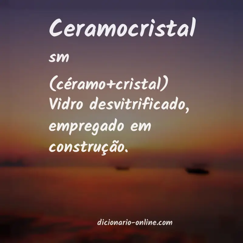 Significado de ceramocristal