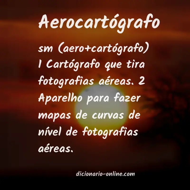 Significado de aerocartógrafo