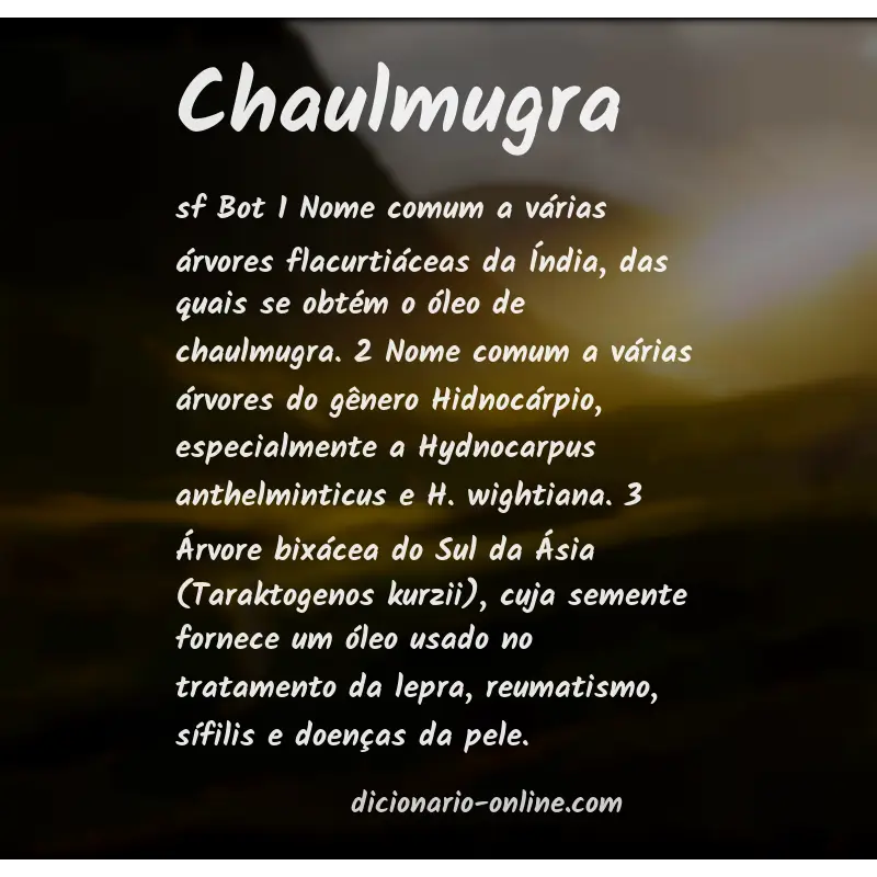 Significado de chaulmugra