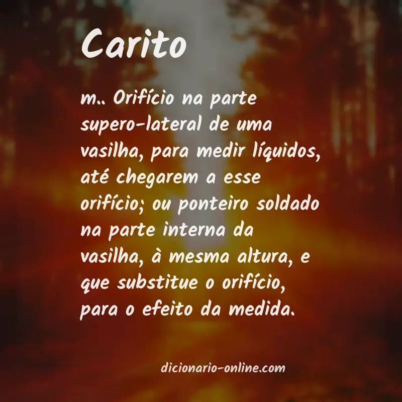 Significado de carito