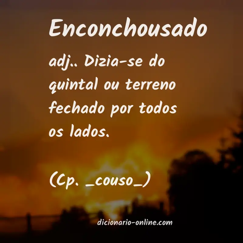 Significado de enconchousado