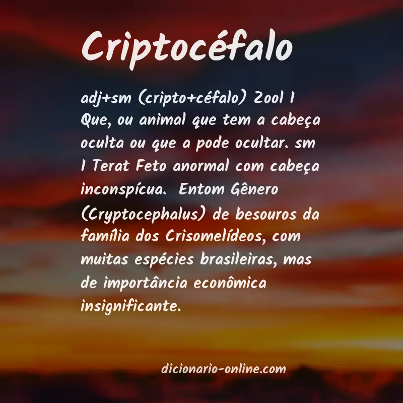 Significado de criptocéfalo