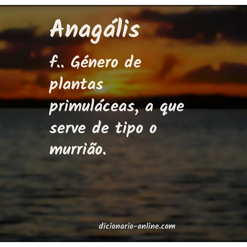 Significado de anagális