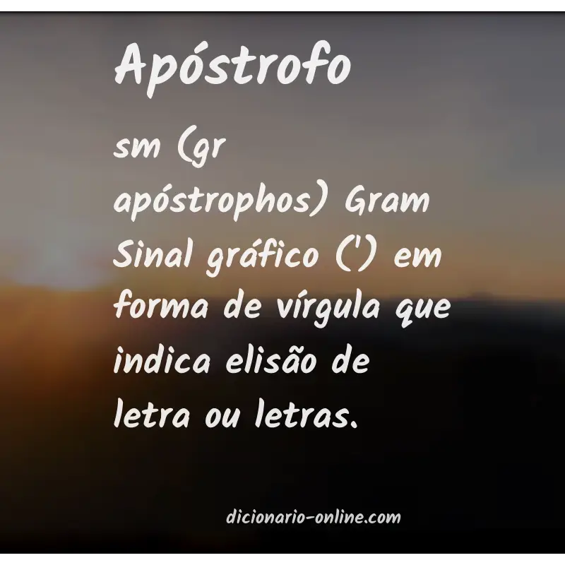 Significado de apóstrofo