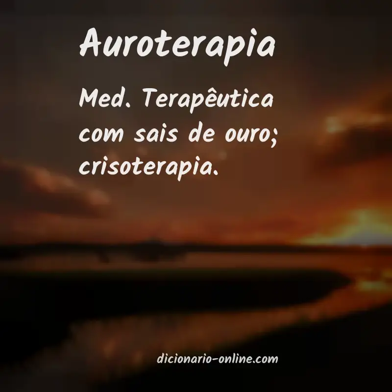 Significado de auroterapia
