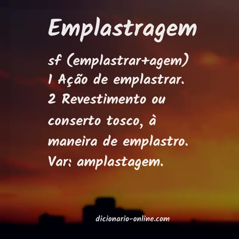 Significado de emplastragem