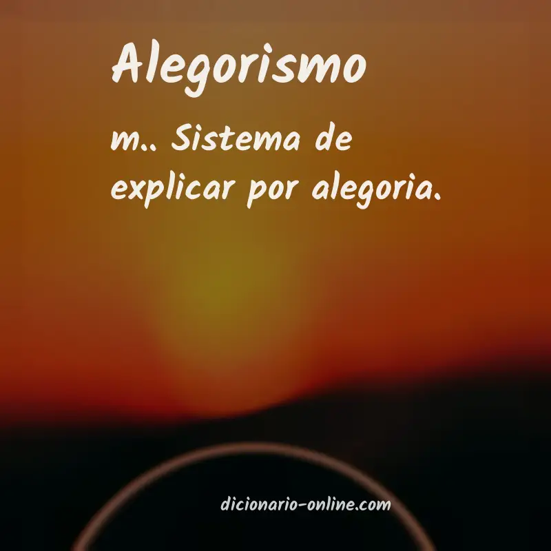 Significado de alegorismo
