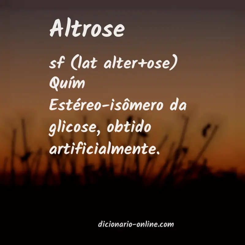 Significado de altrose