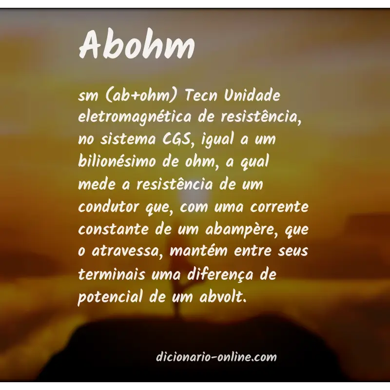 Significado de abohm