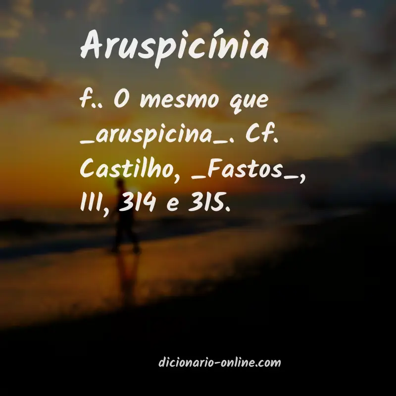 Significado de aruspicínia