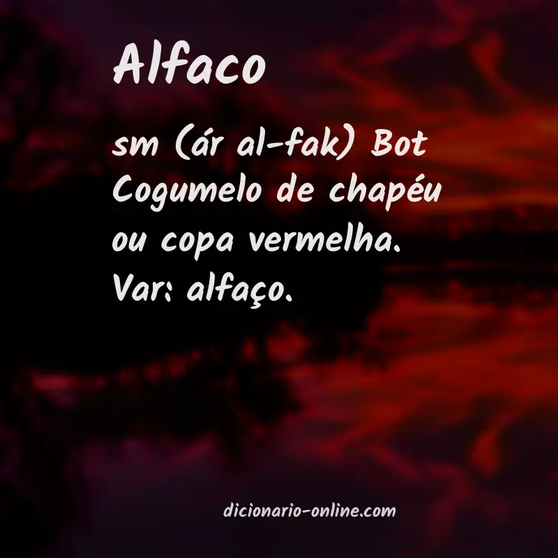 Significado de alfaco
