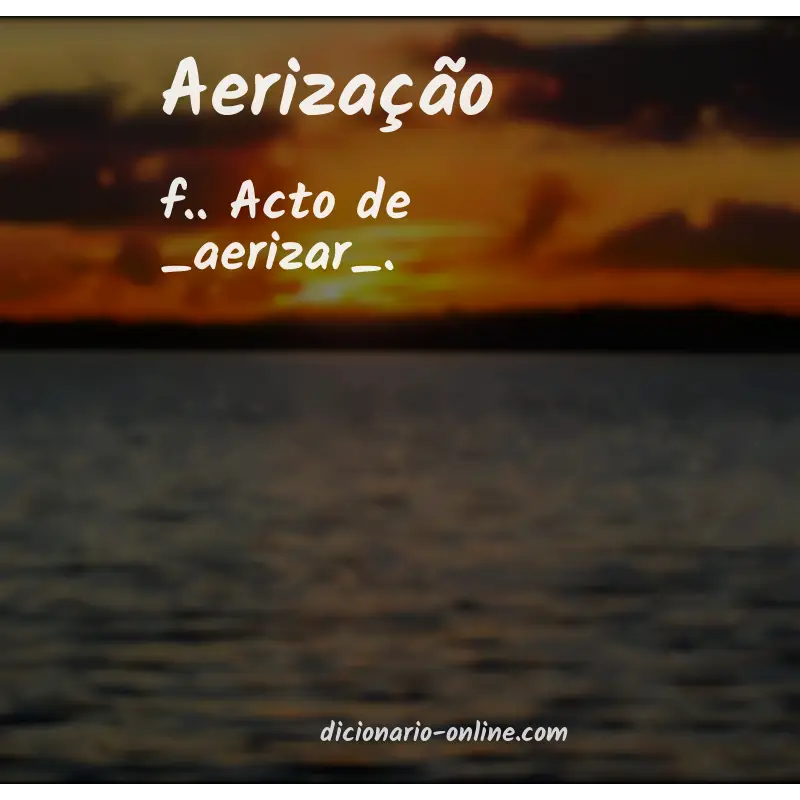 Significado de aerização