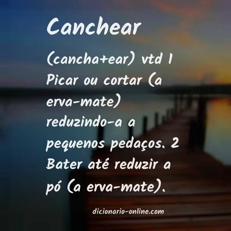 Significado de canchear
