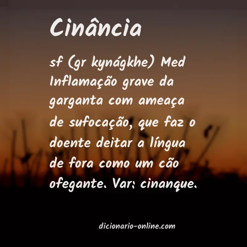 Significado de cinância