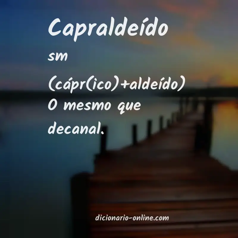 Significado de capraldeído