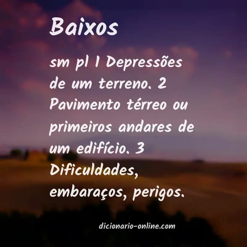 Significado de baixos