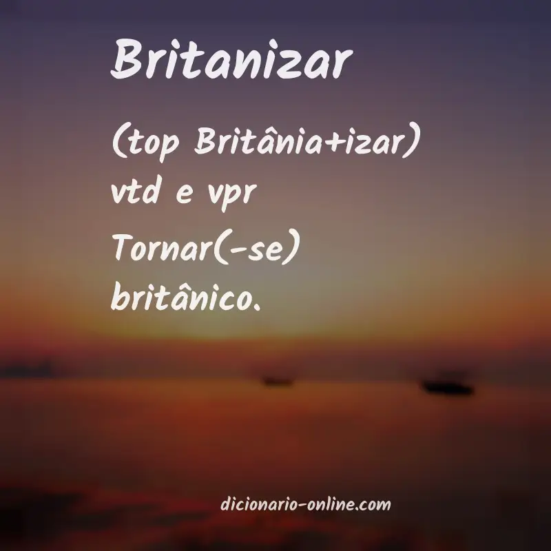 Significado de britanizar