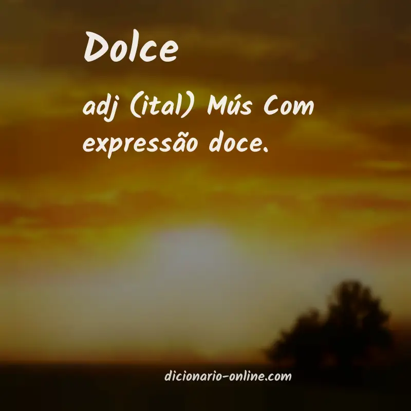 Significado de dolce