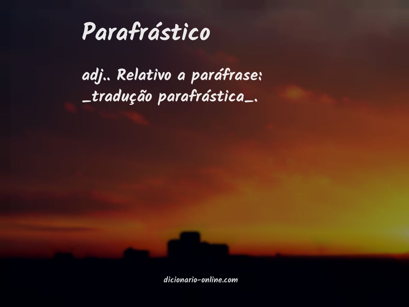 Significado de parafrástico