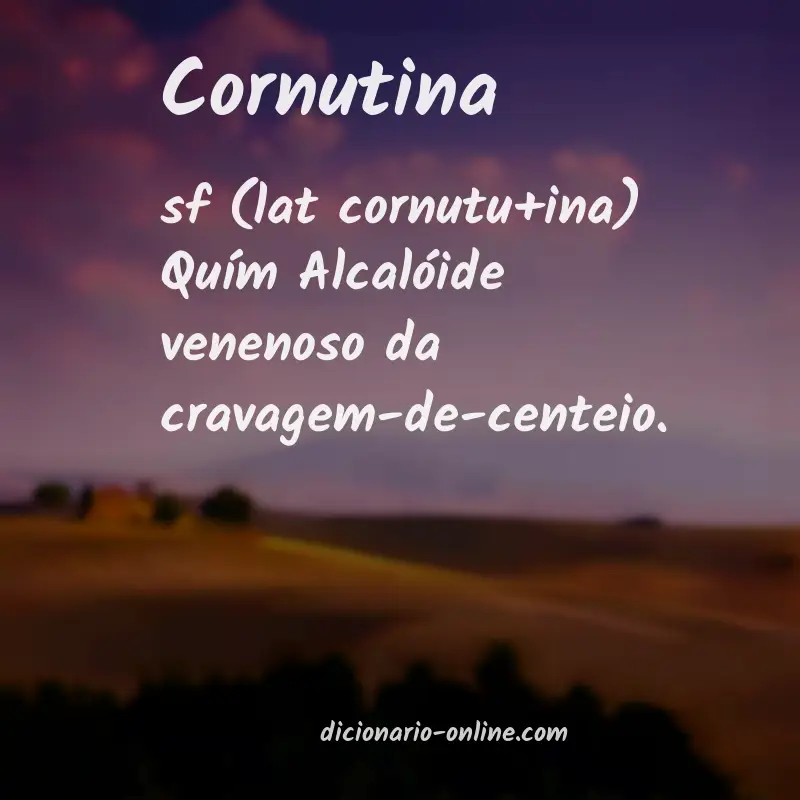 Significado de cornutina