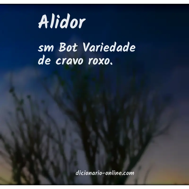 Significado de alidor