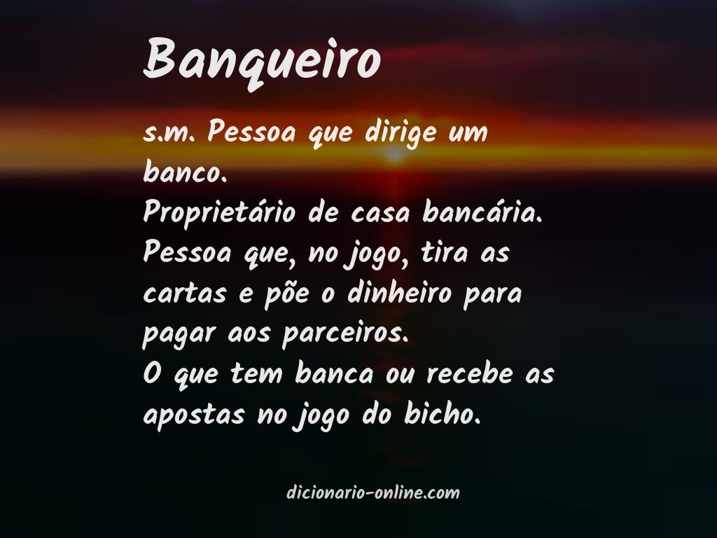 Significado de banqueiro
