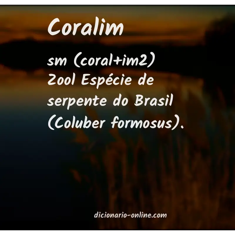Significado de coralim