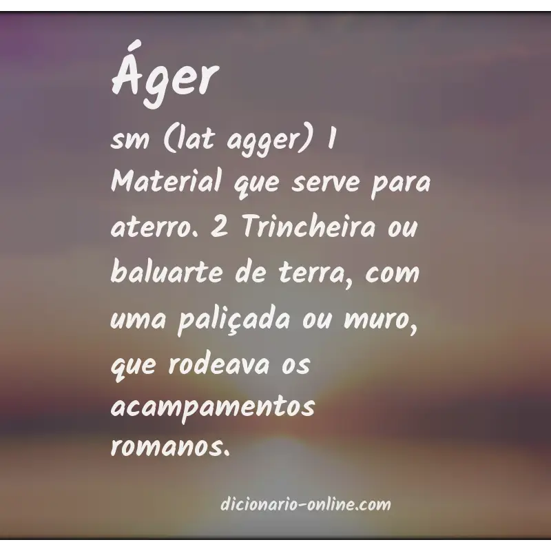 Significado de áger