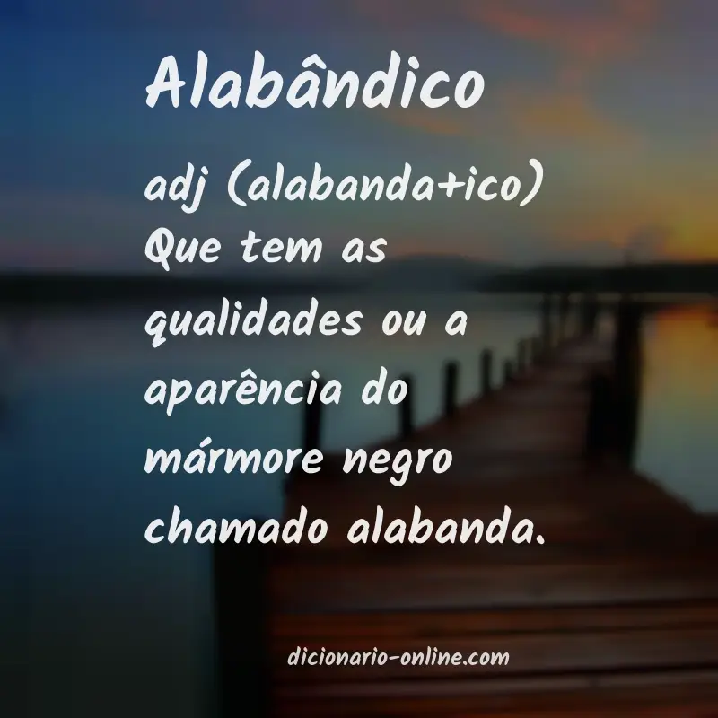 Significado de alabândico