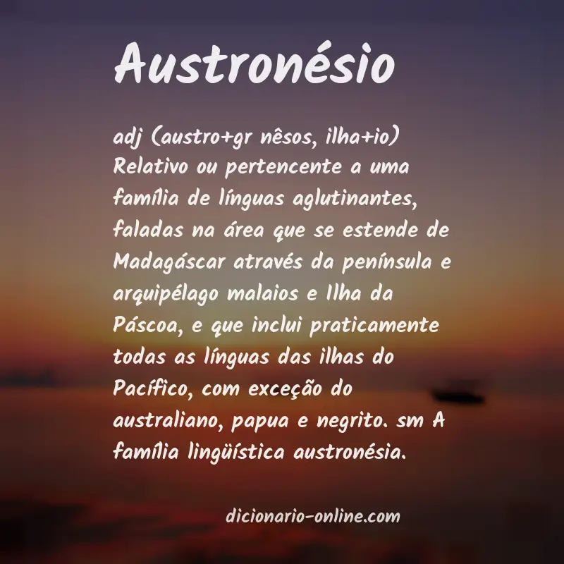 Significado de austronésio