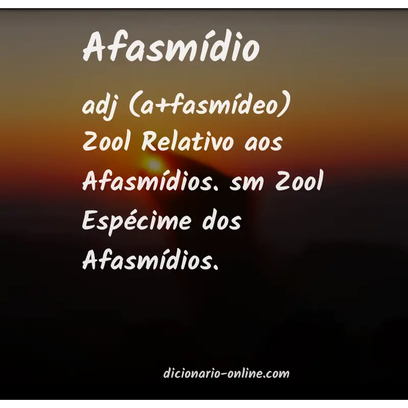 Significado de afasmídio