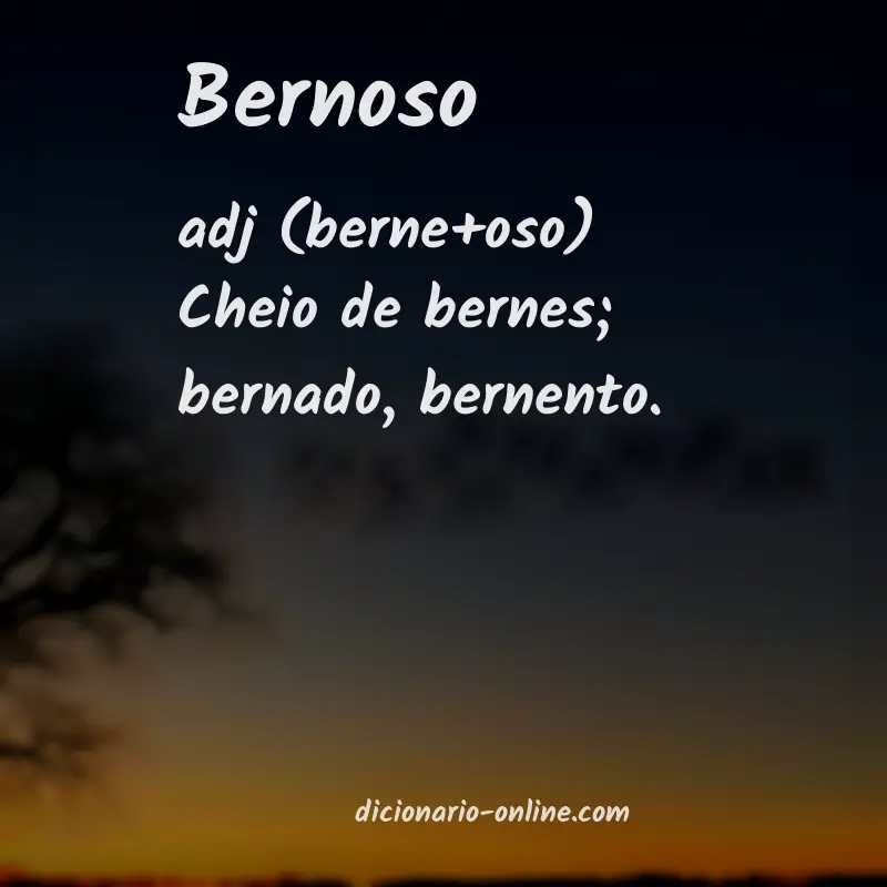 Significado de bernoso
