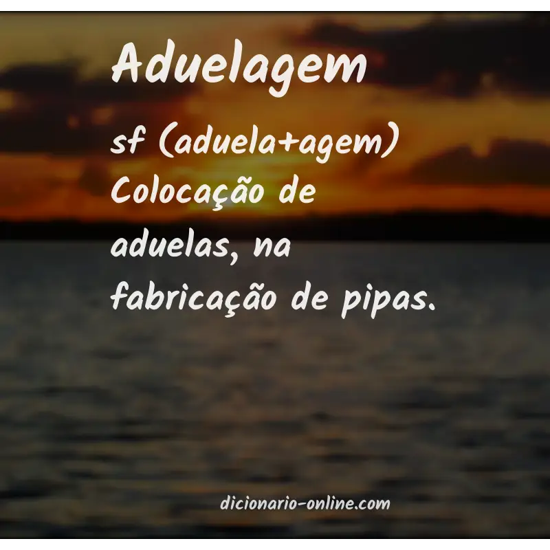 Significado de aduelagem