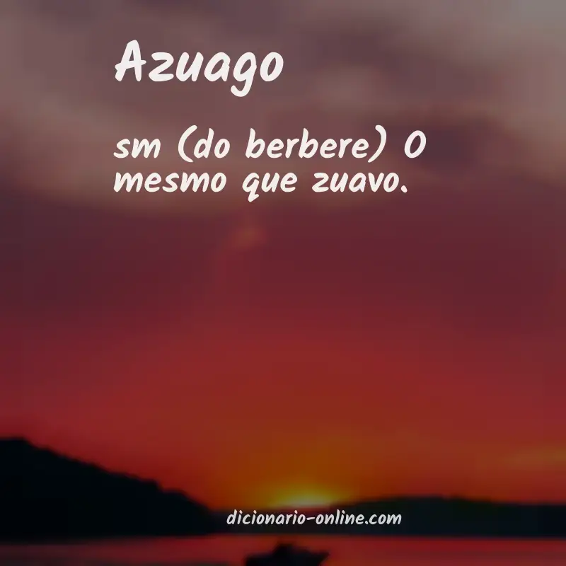 Significado de azuago