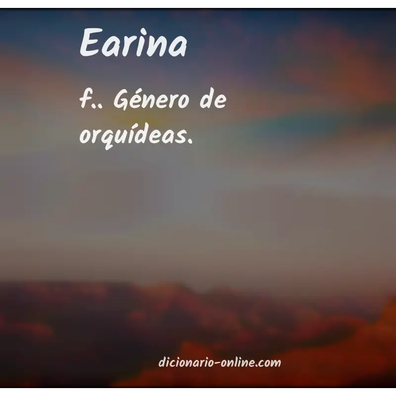 Significado de earina