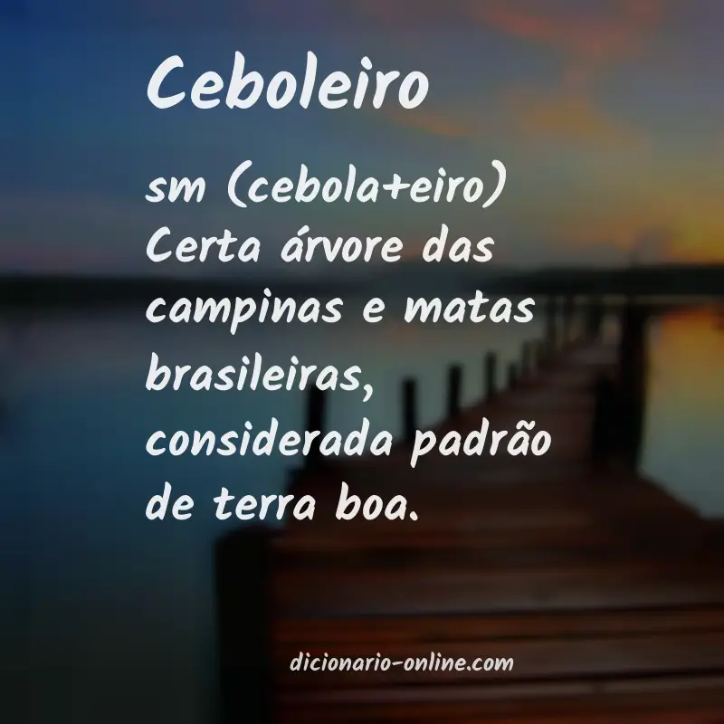Significado de ceboleiro