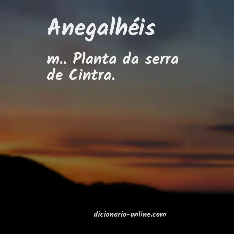 Significado de anegalhéis