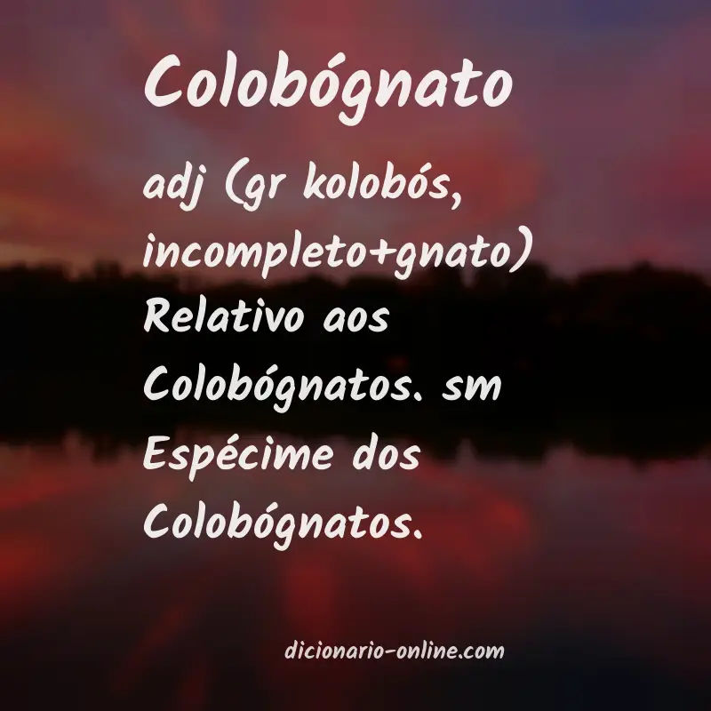 Significado de colobógnato