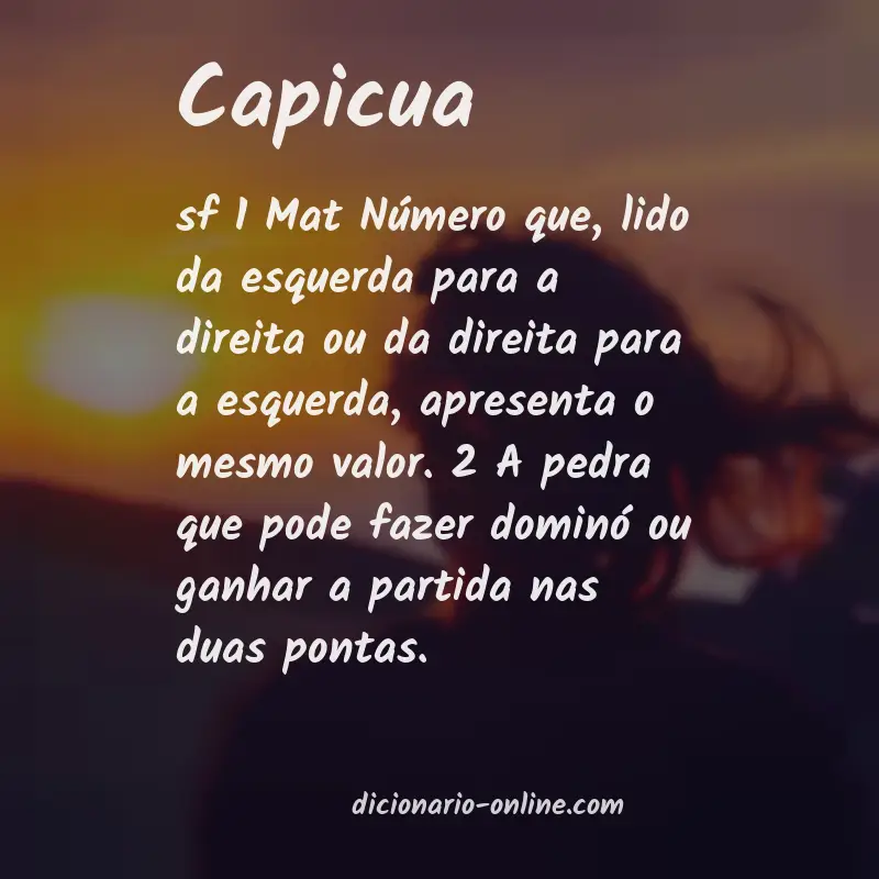 Significado de capicua