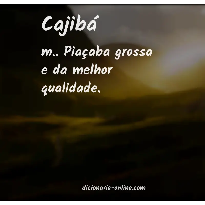 Significado de cajibá