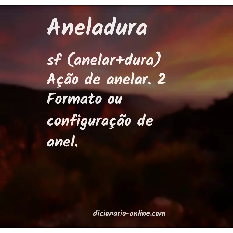 Significado de aneladura