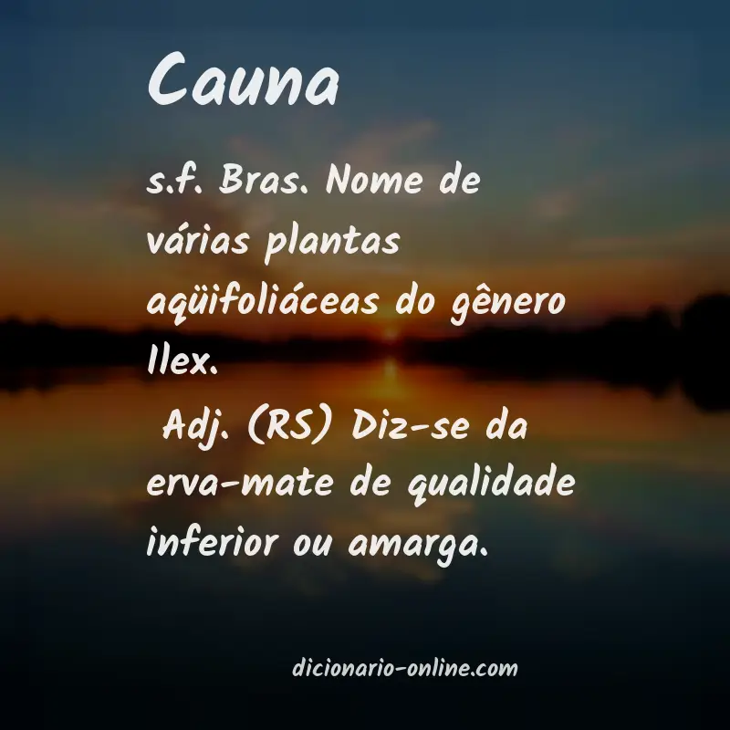 Significado de cauna